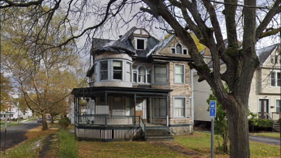 Abandoned house exterior 